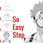 How to Draw Sukuna Step by Step – Jujutsu Kaisen (呪術廻戦)