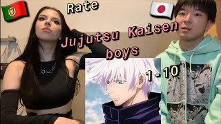 呪術廻戦 男性キャラ10人のルックスをポルトガル人に採点させてみた Rate Jujutsu Kaisen boys 1-10【海外の反応】