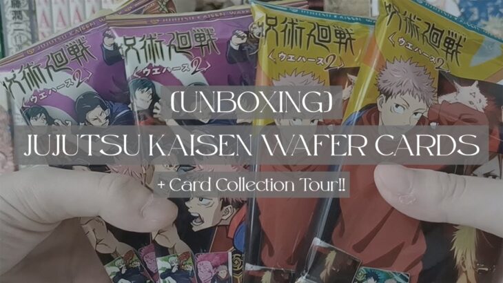 [JUJUTSU KAISEN/呪術廻戦 WAFER CARD] Unbox with me!! + Card Collection Tour 🥰