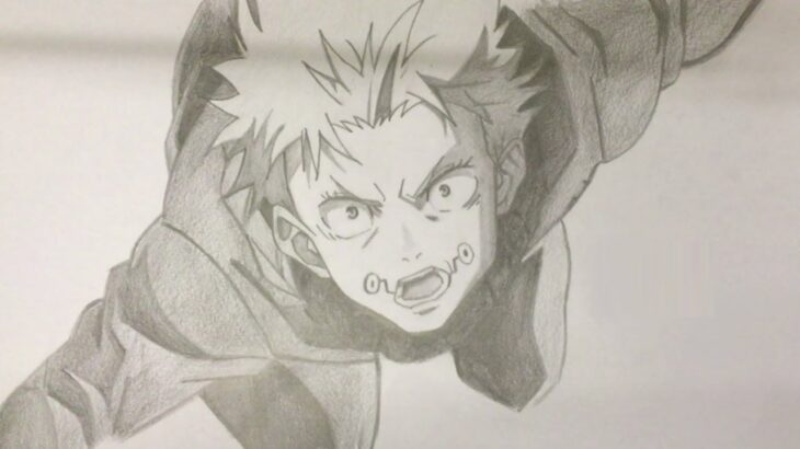 Drawing Anime (Shading) | Toge Inumaki (Jujutsu Kaisen 0)　劇場版 呪術廻戦 0　‎狗巻棘　いぬまきとげ　描いてみた　仕上げ