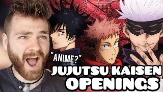 First Time Reacting to “JUJUTSU KAISEN Openings & Endings” | Non Anime Fan!