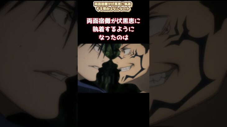 【呪術廻戦】両面宿儺が伏黒恵に執着する理由はなんなのか【ネタバレ注意】 #Shorts