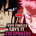 YUJI FINALLY SAYS IT / Jujutsu Kaisen Chapter 210 Spoilers