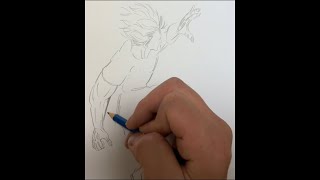 【呪術廻戦】♯286 五条悟復活一発描き【Jujutsu Kaisen drawing with a pencil】