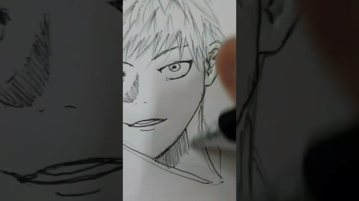 呪術廻戦 ballpen sketch Gojo Satoru 五条悟 #jujutsukaisen