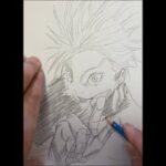 【呪術廻戦】♯318 五条悟一発描き【Jujutsu Kaisen drawing with a pencil】