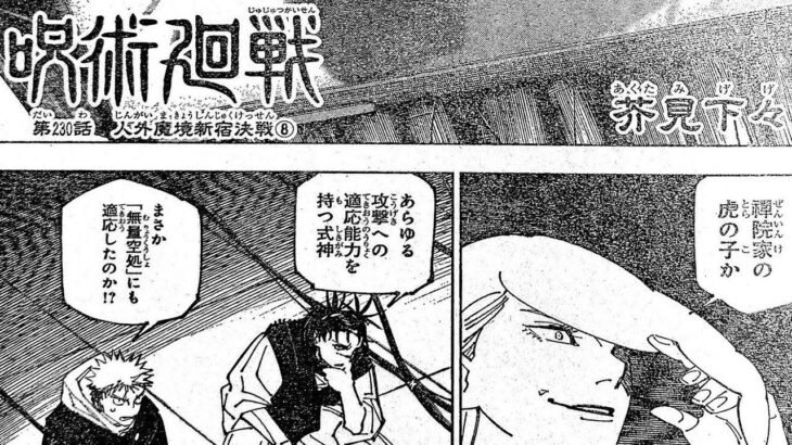 呪術廻戦 230話―日本語のフル 『Jujutsu Kaisen』最新230話死ぬくれ！