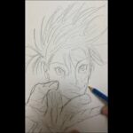 【呪術廻戦】♯326 五条悟一発描き【Jujutsu Kaisen drawing with a pencil】