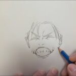 【呪術廻戦】♯352 五条悟一発描き【Jujutsu Kaisen drawing with a pencil】