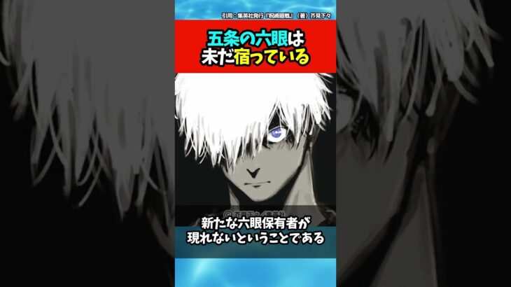 【呪術廻戦】五条の六眼が死亡しても残っている理由【考察】